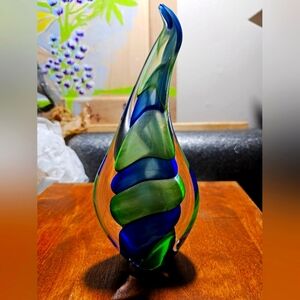 Vintage Murano hand blown heavy glass "Kelp" Paperweight